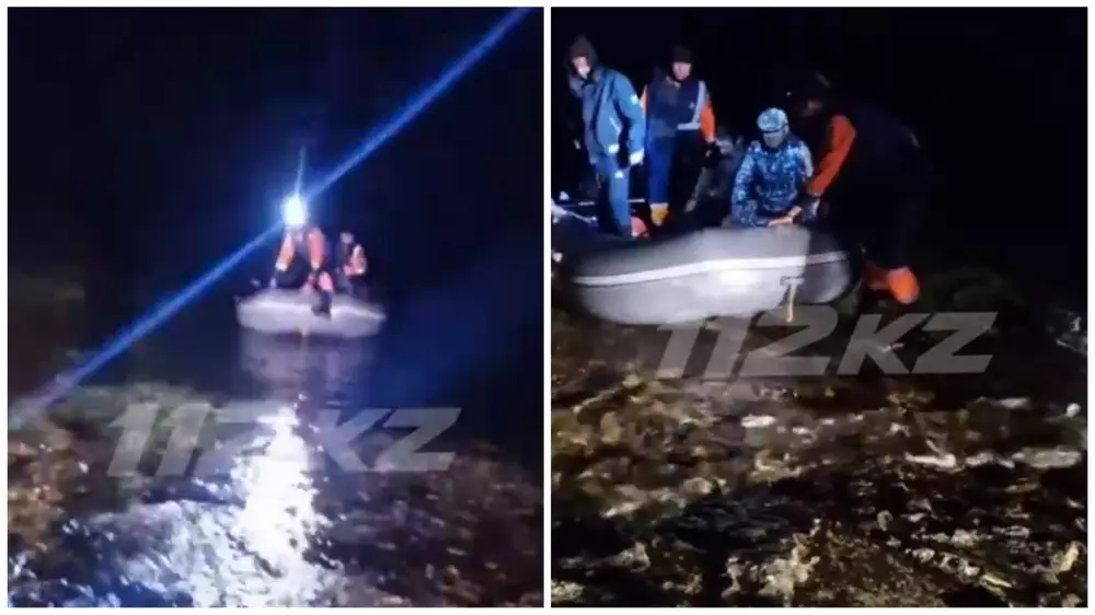 Трёх человек на надувной лодке унесло в Каспийское море