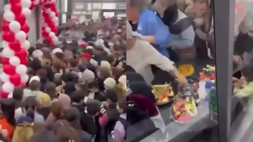 Давка из-за дешёвых футболок попала на видео: владельца бутика наказали в Атырау