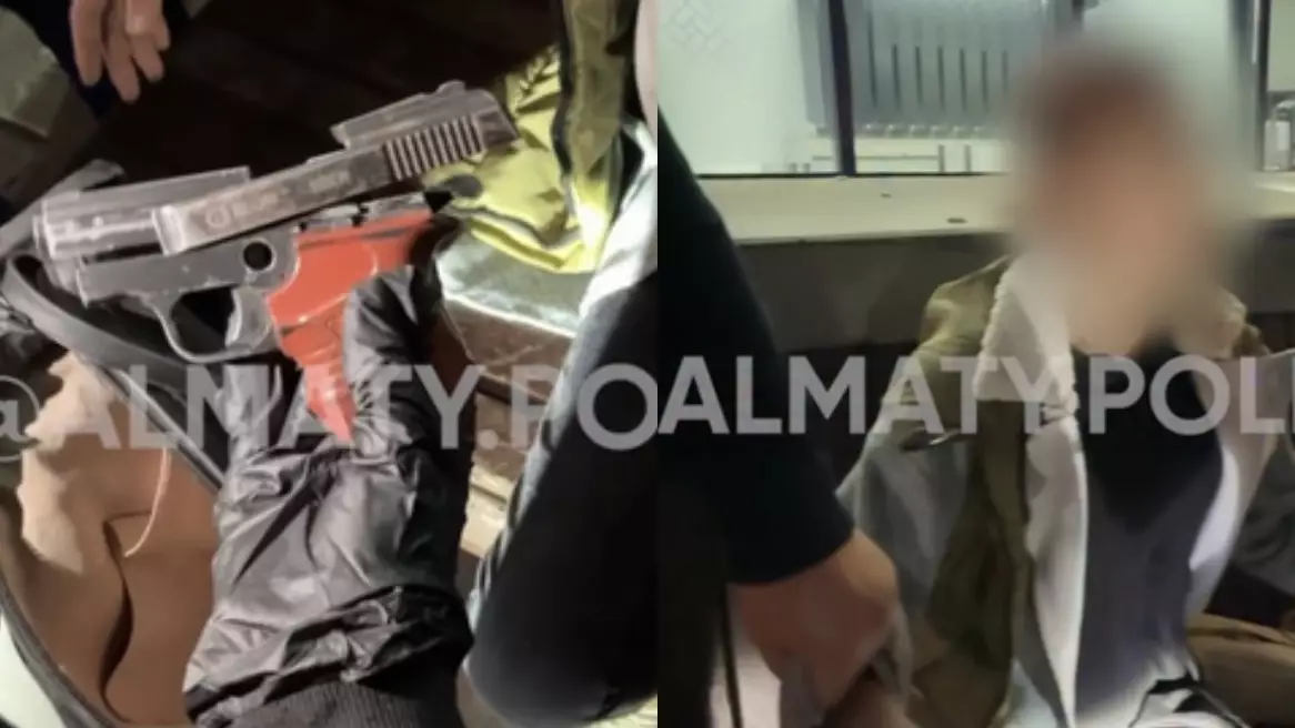 Алматыда тапаншамен жүрген әйел ұсталды (ВИДЕО)