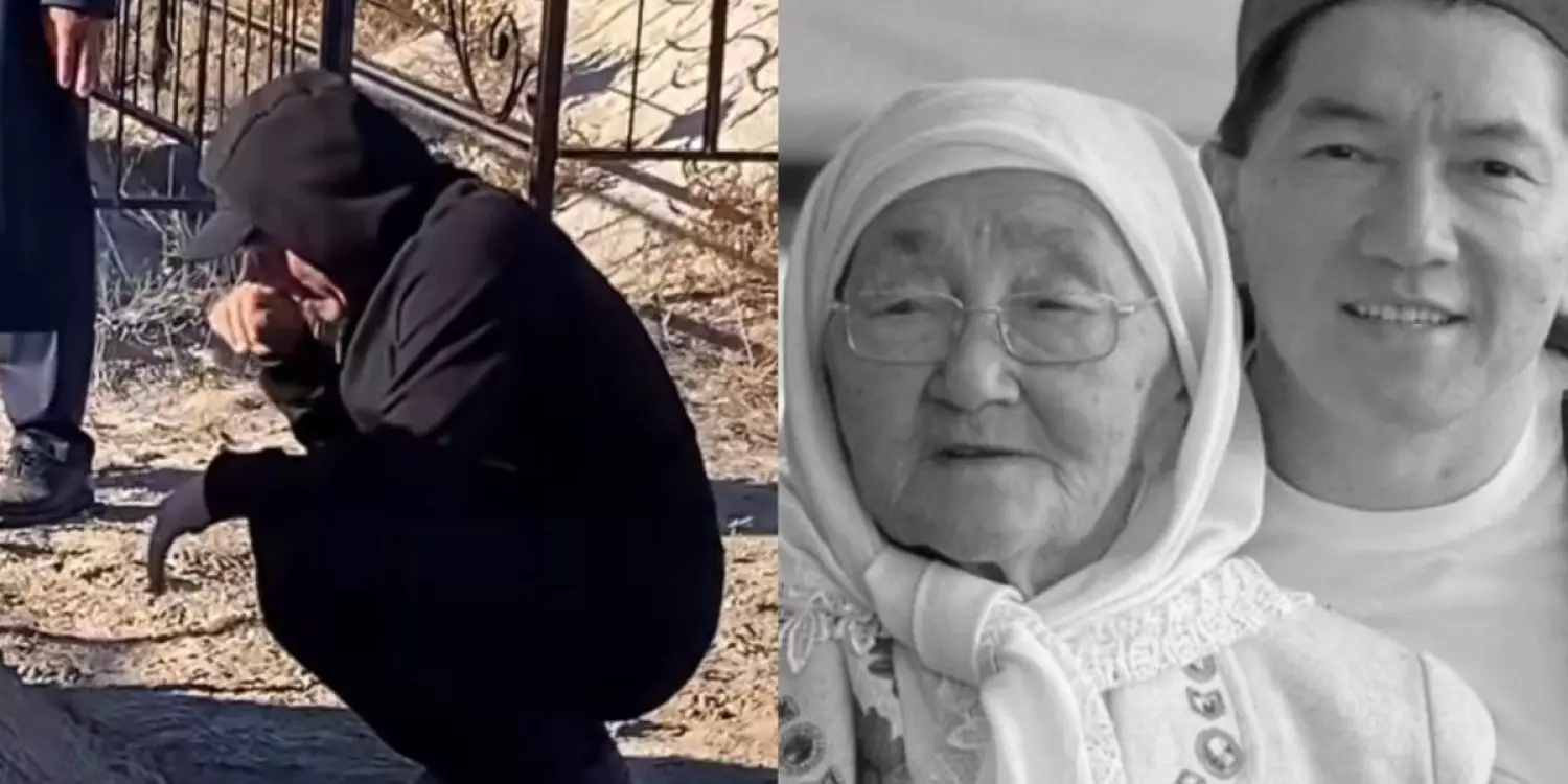 ​«Жұрт тараған соң жалғыз қалды»: Майғазиевтің анасын жерлеу сәтінен видео шықты