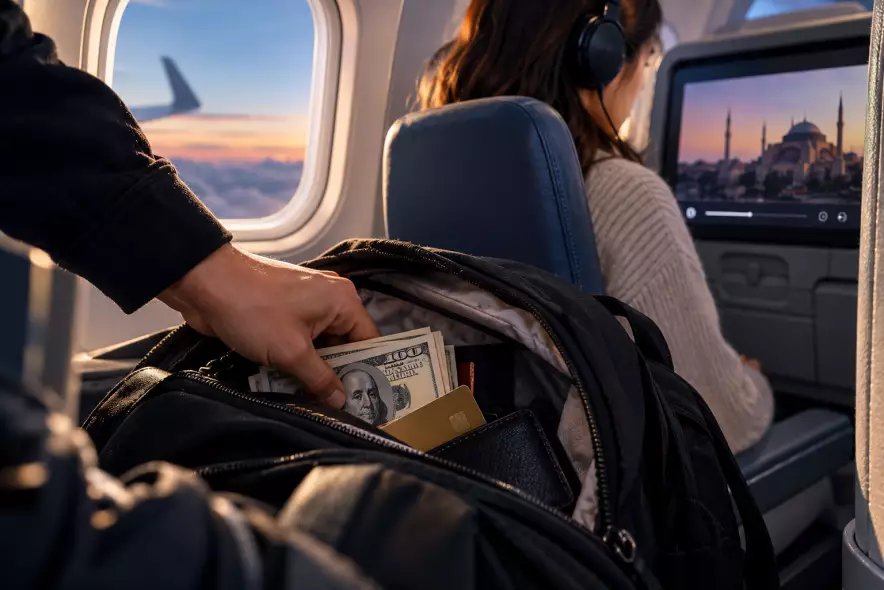 Пассажирка Air Astana заявила о пропаже $450 и банковской карты во время рейса в Стамбул