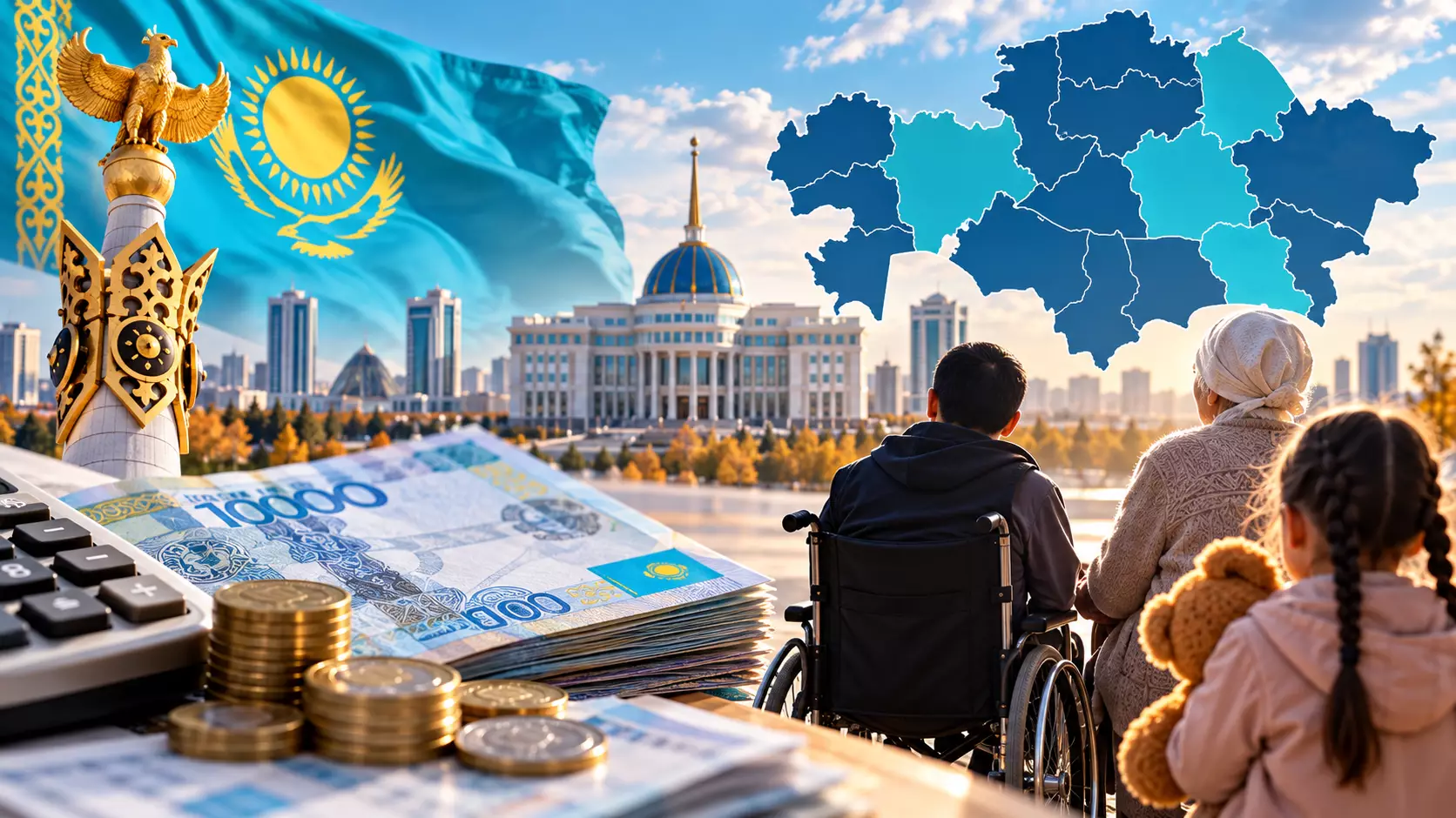 Әлеуметтік көмек: Республика күніне орай қай өңірлерде халыққа ақша беріледі?