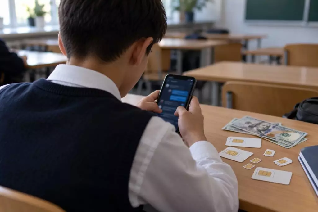 Шымкентте ақшаға қызыққан оқушы 200-ден астам SIM-карта тіркеген