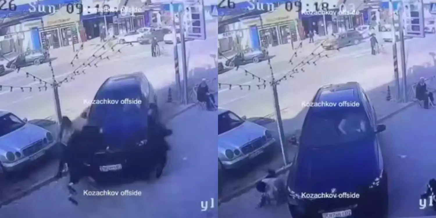 Қордайда BMW көлігі тротуарға шығып кетіп, үш әйелді қағып кетті