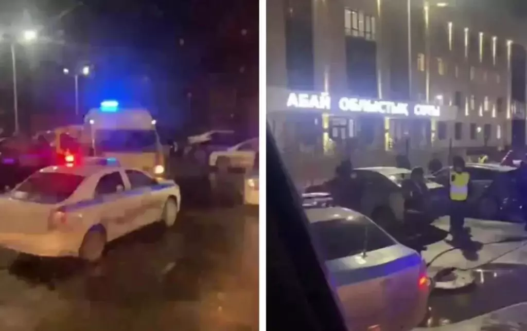 Семейде облыстық сот ғимаратының алдында бір адам өзін өртеп жіберді